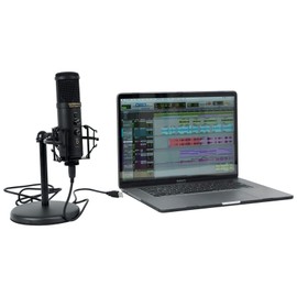 Rockville Solo-Cast Pro 24 bit 192Khz USB Computer Microphone Youtube Zoom Podcasting Gaming Skype Twitch Streaming Home Studio Recording Laptop Desktop Mic w/ Headphone Out+Desk Stand+Pop Filter