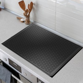 Silicone Stove Mat For Glass Top Stove, Stove Top Cover For Electric Stove, Rubber Mat To Cover Glass Top Stove, Glass Cooktop Protector - Stove Top Covers For Gas Stove (Black)