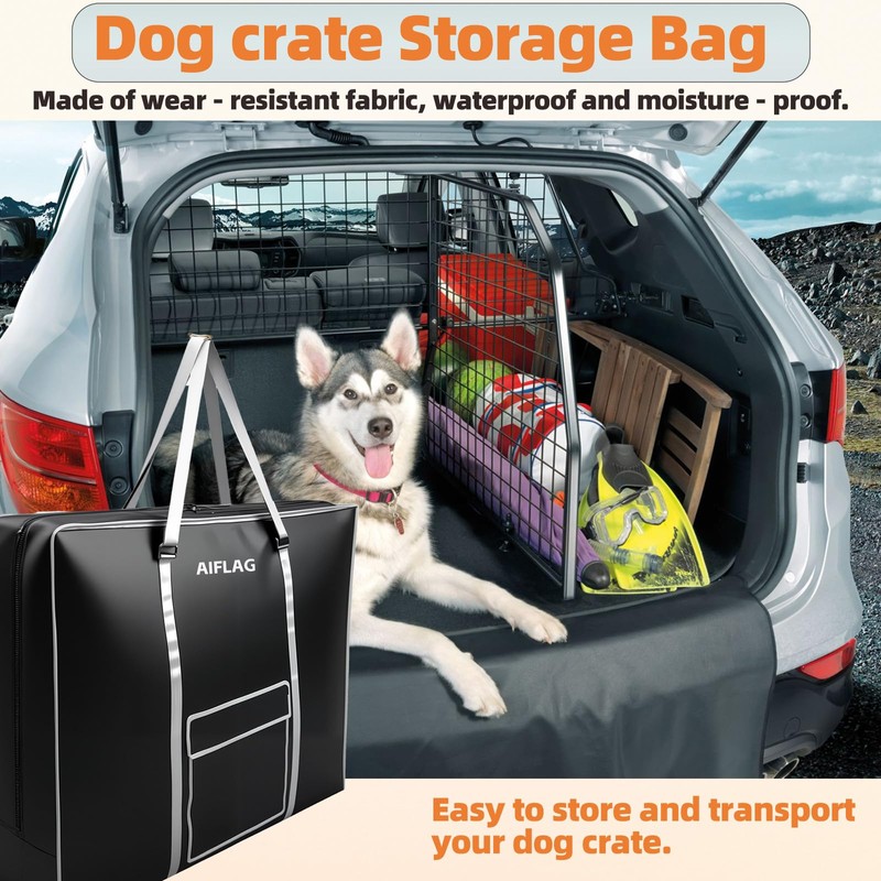 AIFLAG All-in-One Pet Travel Bag, Primary Use for Dog Crates,