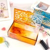 4pcs Storage Box Resin Mold DIY Production Patterned Hollow Flip