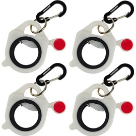 CANAANIN Zip Tie Holder Cable Tie Holder Colored Upgraded Carabiner Keychain Clip for Tool Belt Organizer Strong Efficient for Electrician Zip Ties Holder Reusable Portable(White, 4 Piece)