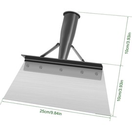 SNOKAY Multifunctional All-Steel Garden Shovel - 25cm Cleaning Shovel, Garden Scraper, Farm Weed Removal Tool for Outdoor Use