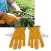 Garden Cowhide Gloves Puncture Proof Wearproof Full Finger Leather Gloves