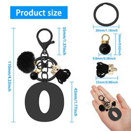 Vadaka Letter Keychain Keyring Alphabet Initial Letter Keychain for Women Girls Teens Daughter A-Z Letter Key Ring Stainless Steel Letter Keyring Birthday Gift for Women Friend Metal Letter Keychain