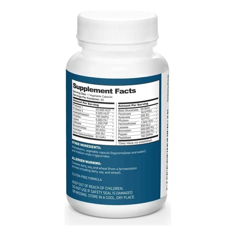 18 Enzimas Digestivas Digestión Probioticos Eg E1 Sabor Sin Sabor