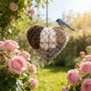 LUOBEIYAOHL Handmade Fiber Bird Nesting Heart Build Birdhouse Wool Material