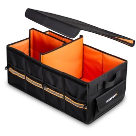 KEEPER - Extra Large Car Trunk Organizer, 70L, Multi-Compartment, Collapsible, Non-Slip Bottom, For Car, SUV, Mini-Van