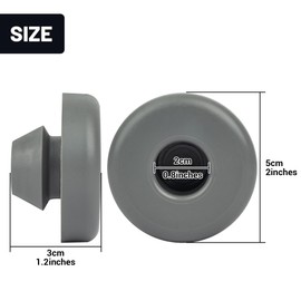 Omoojee 2 Pcs Rack Replacement Cooler Feet, Non-Slip Rubber Feet for Most 20qt 45qt 65qt 110qt 145qt Coolers, Compatible with Yeti Coolers, Prevent Sliding, Gray