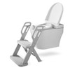 Toddler Potty Training Toilet Seat-Alongside Foldable Potty Train Chair Adapter,
