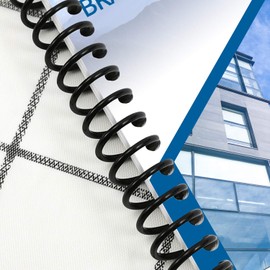 Rayson 9/16" Plastic Spiral Binding Coil, 115 Sheets Capacity, 4:1 Pitch 14.3mm Black Coil Binding Spines for Business and Educational Purposes, Pack of 100