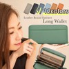 Gulenvailo Women's Wallet, Large Capacity, Long Wallet, Genuine Leather, Garcon,