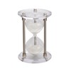 Deco 79 Metal Hourglass Sand Timer with Acrylic Base, 6"