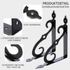 EOGRFW Pack of 6 Shelf Brackets Black Metal