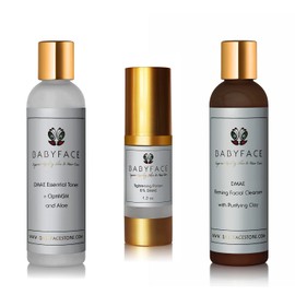 Babyface DMAE Kit, Skin Firming and Pore Reduction, Deluxe 3 Piece Set, Gift