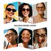 NULOOQ Retro Rectangular Sunglasses for Women, 90s Trendy Small Narrow