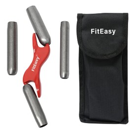 FitEasy® 4-Size Interchangeable Brick Jointer Steel Barrel Bricklaying Jointer 1/2" 5/8" 3/4" 7/8", Brick Jointer for Masonry, Hardened Steel Brick Jointer Tool for Bricklayers with Cloth Bag - 2 Pack