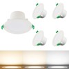 4-Pack LED Ceiling Light LED Recessed Downlight Kit 90mm Cutout