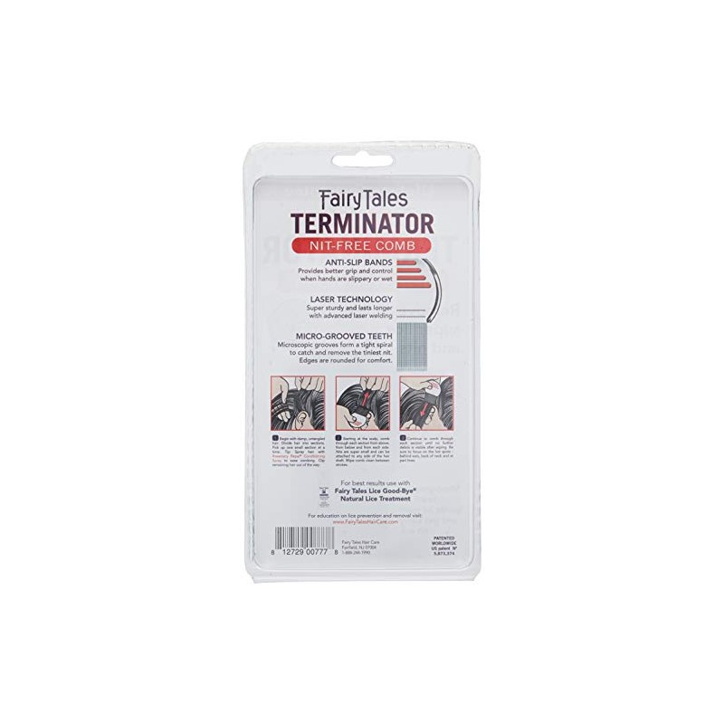 Fairy Tales Terminator Lice and Nit Comb (Color may vary)