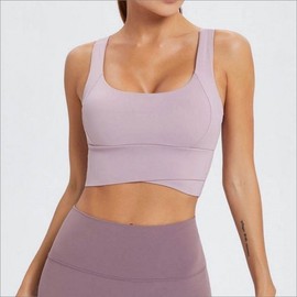 Workout Yoga Sports Bra 4 Colors Gym Bralette Women's Stretchy 03.Grey/M