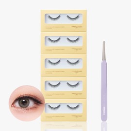 EYEME Eyelash NO.30 – Premium False Eyelashes with a Natural Look, Cat Eye Eyelash Strips, Self Adhesive and Perfect for Daily Makeup with Eyelash Kit Included, Korean Beauty, K-Beauty Makeup
