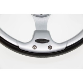 Club Car Precedent Steering Wheel with Hub Adapter - Black and Silver 2004+