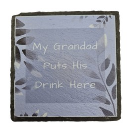 My Grandad Puts His Drink Here and Coaster For Grandad (uv05-slco-gdrinkhere)