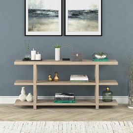 Henn&Hart Acosta Console Table, 64" Wide,Grey