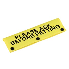 Funny Dog Leash Sleeve Please Ask Before Petting Dog Leash Wrap Sleeve Pet Birthday Gift for Pets(Before Petting-YE Sleeve)