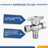 10-Pack GUOFIS PEX-A Angle Stop Valve with Dual Compression Outlet,1/2"