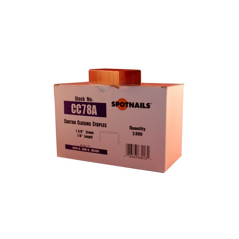 Spot Nails CC78A 1-3/8-Inch Crown 7/8-Inch Leg Carton Closing Staple
