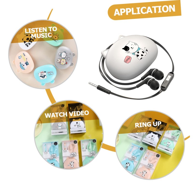 SHOWERORO Ear Wired Earbuds Durable Lightweight Headphone for Adorable Design