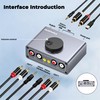 DUOPURUI RCA Stereo Audio Switcher, 2 in 1 Out /
