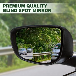 HAOBO Blind Spot Mirror, Blindspot Mirror for Car, HD Glass Frameless Convex Side Mirror Blindspot, Universal Car Exterior Accessories Wide Angle Rear View Car Mirrors for Cars SUV Trucks and RVs