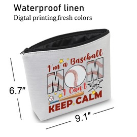 Baseball Mom Makeup Bag Baseball Mom Gift Baseball Mama Gift Baseball Player Fan Gifts Baseball Cosmetic Travel Toiletry Bag, Baseball Mom Makeup Bag, Makeup Bag