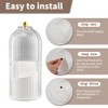 Rotating Toothbrush Holder with Sliding Dustproof Cover, 3-Slot Countertop Bathroom
