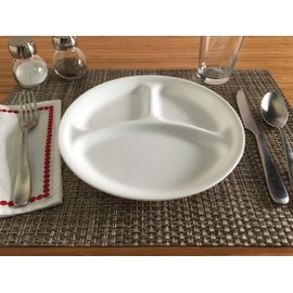 Corelle Winter Frost White 8.5"/21,6 cm Divided Luncheon Plate, Pack of 6