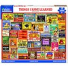 White Mountain Things I Have Learned Puzzle 1000 Piece Vintage