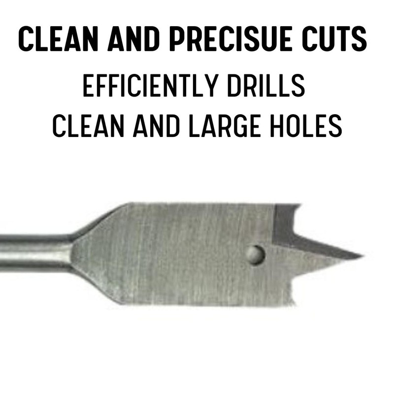 Drill America 6 Piece Spade/Paddle Drill Bit Set for Wood,