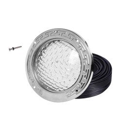 HQUA LUMORA LED Replacement Pool Light PA25-10-1L for 10" Wet Niche - 12VDC, 100ft Cord, Glass Lens (100ft 10inch)