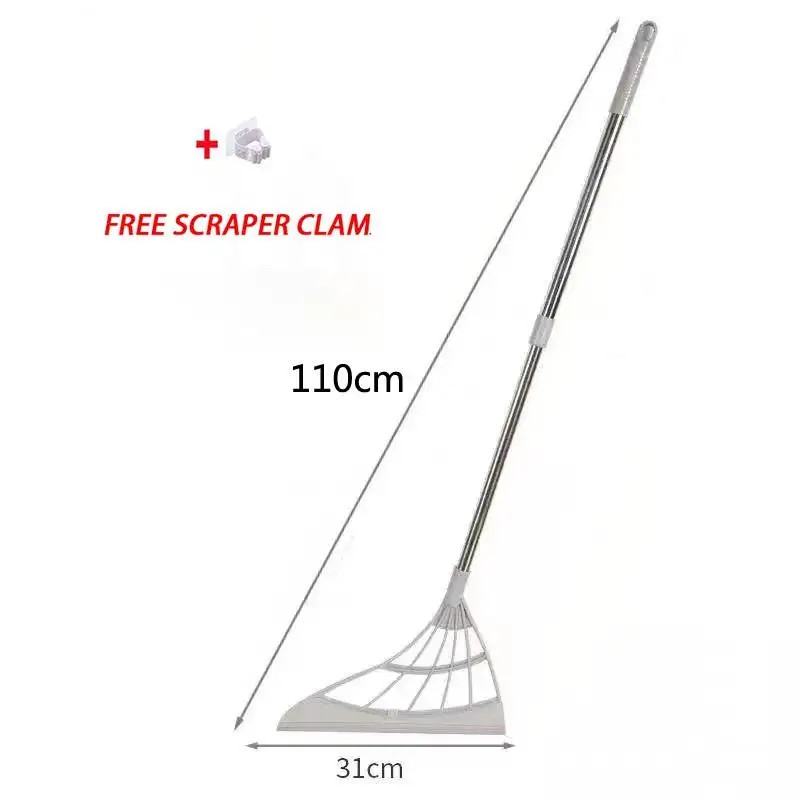 Silicone Floor Squeegee Broom for Pet Hair & Water -