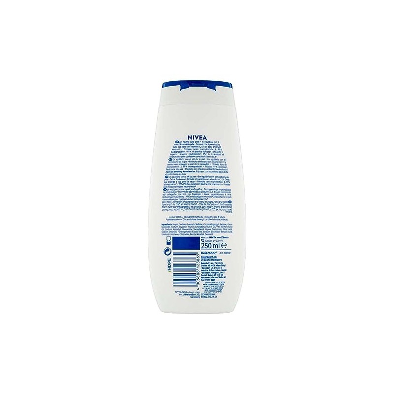 Nivea women's shower gel, cream soft, 250 ml, pack of