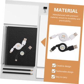 OSALADI 2pcs Type-c Charging Cables Flexible Retractable Phone Cords for and Devices for Easy Storage and Use