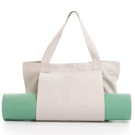 Risipu Durable Yoga Mat Bag for Women, Extra Wide Pilates Bag with Large Capacity and Plenty of Room for Other Items, Women Gym Bag (White)