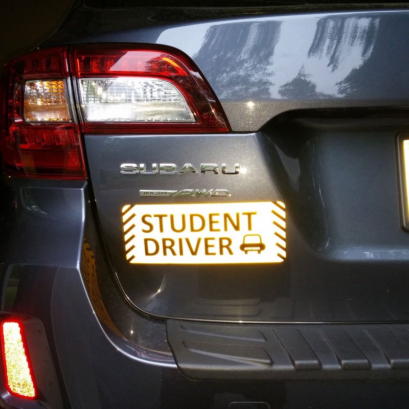 TOTOMO Student Driver Magnet Sticker - (Set of 2) 10"x4"