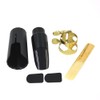 Soprano Sax Saxophone Mouthpiece Plastic with Cap Metal Buckle Reed
