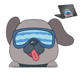 Dog Car Decal, Peeking Dog Sticker Decal, Funny Waterproof Car Sticker Anime for Window Luggage Laptop RV Snowboard Decoration