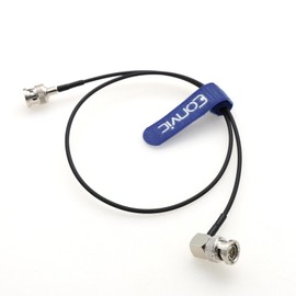 Eonvic 12G HD-SDI BNC to BNC Right Angle Male 75ohm Multicolor Video Coaxial Cable Camera RF Video Flexible Thin Cable for Monitor Video