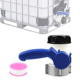 MaxAwe 62 mm IBC Ball Valve, Flap Valve, DN40 IBC Outlet Valve, Container Outlet Control Valve, Universal Adapter Accessories, Shut-off Valve for Rainwater Tank Connection