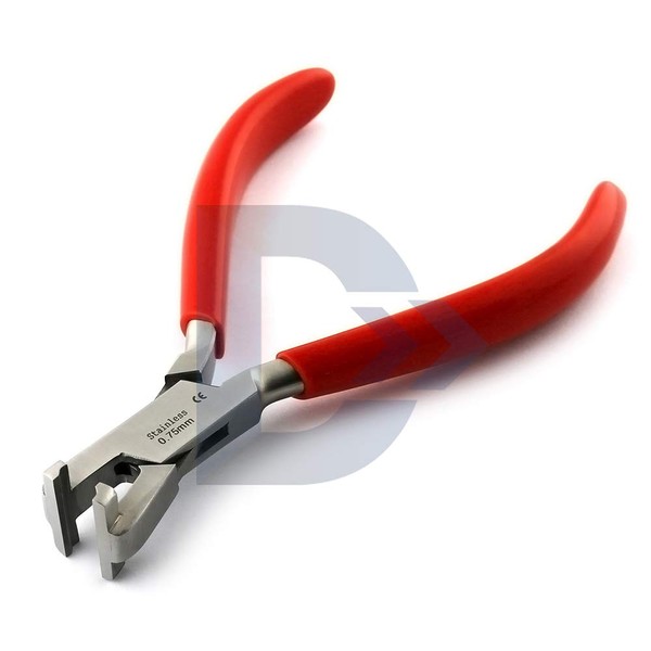 Dental Orthodontic Step Pliers Detailing Archwire Bending TC 0.75mm Silicone Rubber Grip