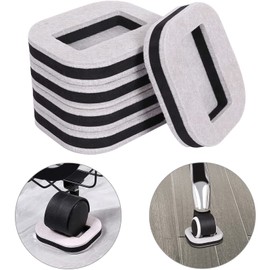 Samcos Caster Stopper Caster Fixing Felt Vibration Absorption Anti-Scratch Anti-Slip Caster Floor Protection High Density Felt Furniture Fixing Anti-Vibration Pad Set of 5 (Gray)